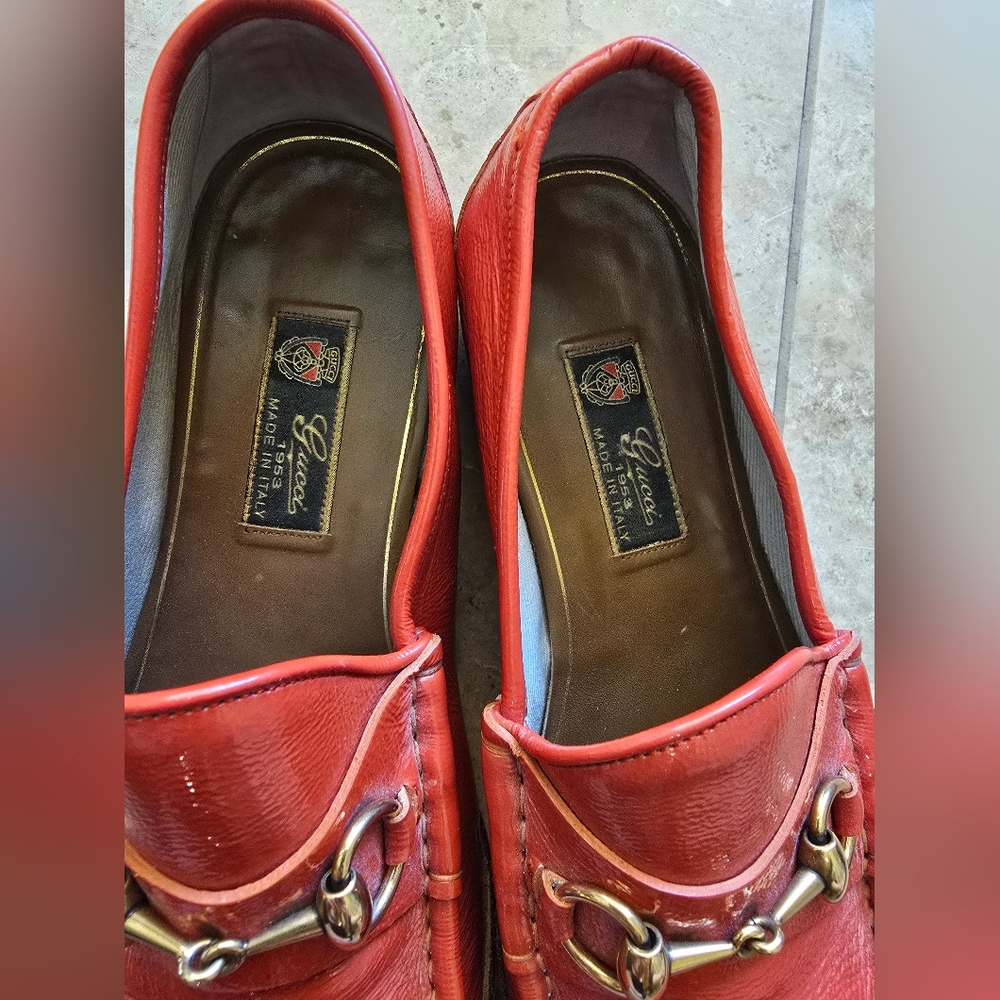 Authentic Gucci 1953 Pumpkin Patent Leather Mens Loafer US9 - Picture 9 of 14